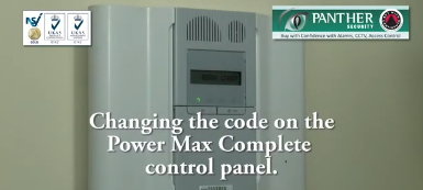 Changing the code on the power max complete control panel